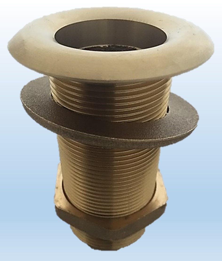 Borddurchführung Messing 100 mm Gewinde